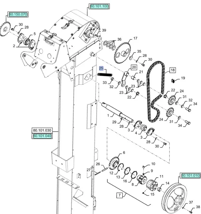 87647773 - Пружина натяжителя ремня ТС5, CS, CSX, CX6/8, CR
